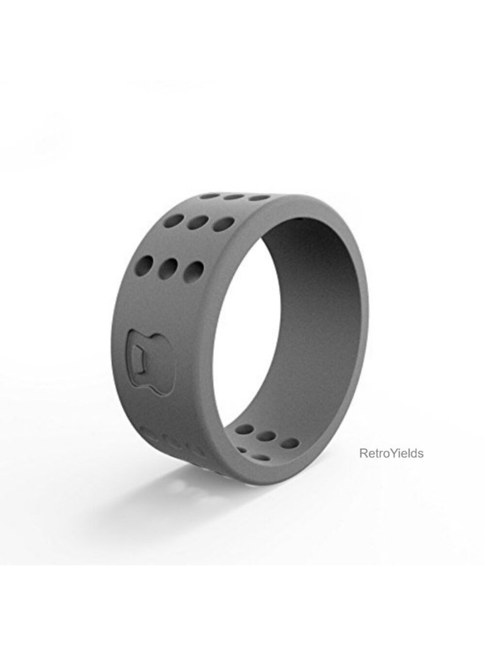 Men's Perforated Silicone Ring Band for Athletic Wear